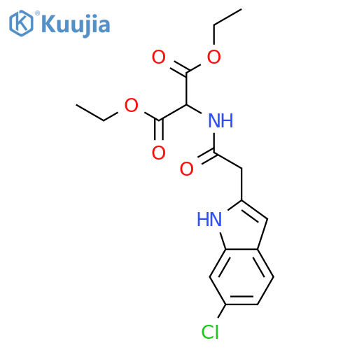 Diethyl (6-Chloro-2-indolylmethyl)formamido-malonate structure