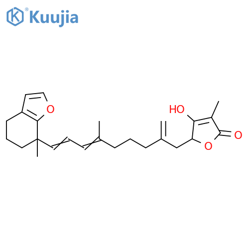 2(5H)-Furanone, 4-hydroxy-3-methyl-5-[6-methyl-2-methylene-9-(4,5,6,7-tetrahydro-7-methyl-7-benzofuranyl)-6,8-nonadienyl]- (9CI) structure
