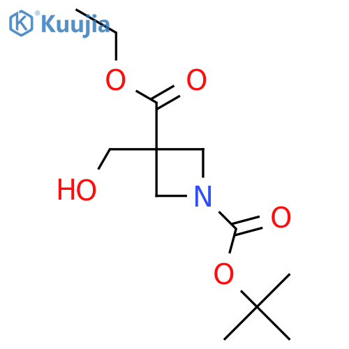 1-Tert-butyl 3-ethyl 3-(hydroxymethyl)azetidine-1,3-dicarboxylate structure
