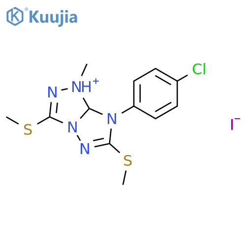 1H-1,2,4-Triazolo[4,3-b][1,2,4]triazolium, 7-(4-chlorophenyl)-1-methyl-3,6-bis(methylthio)-, iodide structure