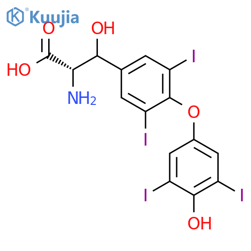 O-(4-Hydroxy-3,5-diiodophenyl)-3,5-diiodo-b-hydroxy-L-tyrosine structure