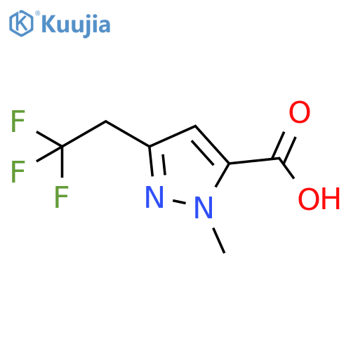 1-methyl-3-(2,2,2-trifluoroethyl)-1H-pyrazole-5-carboxylic acid structure