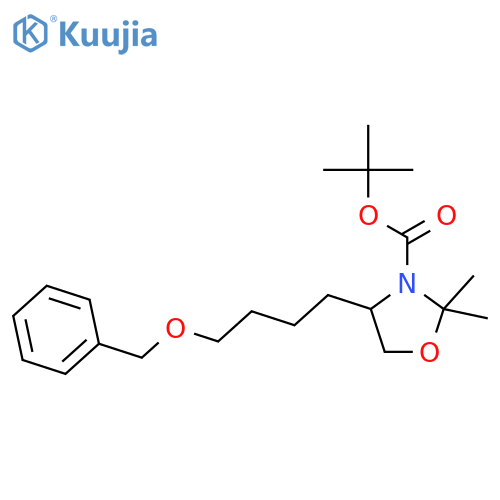 (R)-tert-Butyl 4-(4-(benzyloxy)butyl)-2,2-dimethyloxazolidine-3-carboxylate structure