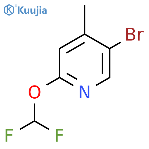 5-Bromo-2-(difluoromethoxy)-4-methylpyridine structure