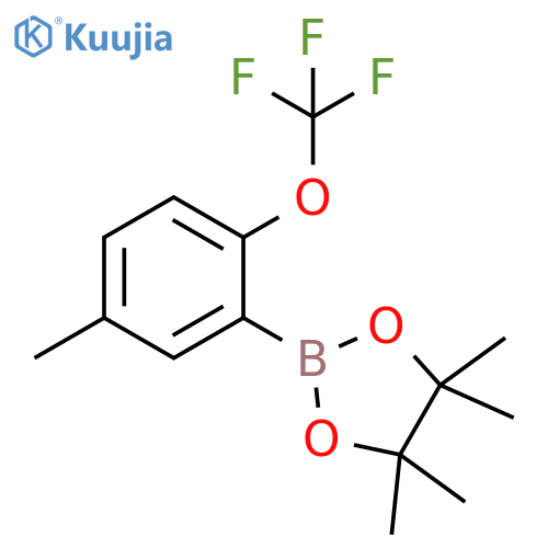 1,3,2-Dioxaborolane, 4,4,5,5-tetramethyl-2-[5-methyl-2-(trifluoromethoxy)phenyl]- structure