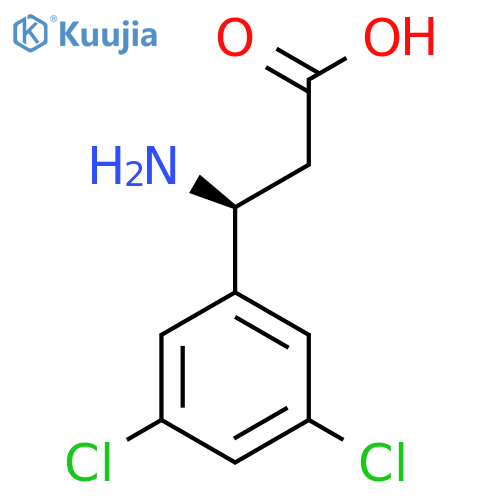 (3S)-3-amino-3-(3,5-dichlorophenyl)propanoic acid structure