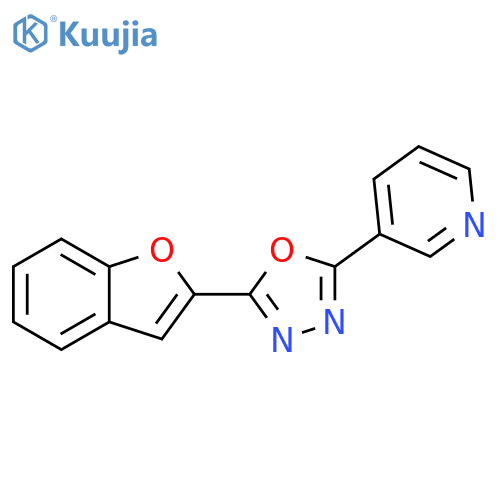 3-[5-(1-benzofuran-2-yl)-1,3,4-oxadiazol-2-yl]pyridine structure