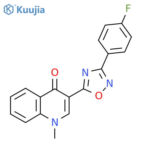 3-[3-(4-fluorophenyl)-1,2,4-oxadiazol-5-yl]-1-methyl-1,4-dihydroquinolin-4-one structure
