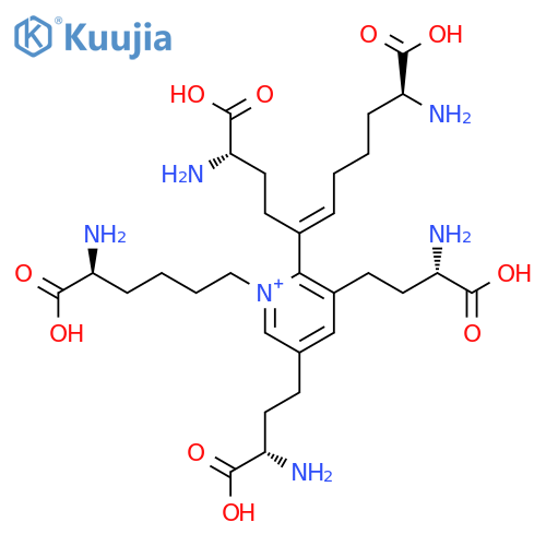 Pyridinium,2-[(6S)-6-amino-1-[(3S)-3-amino-3-carboxypropyl]-6-carboxy-1-hexenyl]-1-[(5S)-5-amino-5-carboxypentyl]-3,5-bis[(3S)-3-amino-3-carboxypropyl]-(9CI) structure