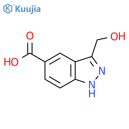 3-(hydroxymethyl)-1H-indazole-5-carboxylic acid structure