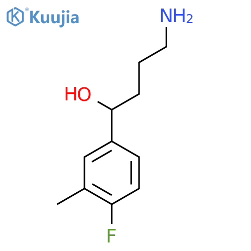 4-amino-1-(4-fluoro-3-methylphenyl)butan-1-ol structure