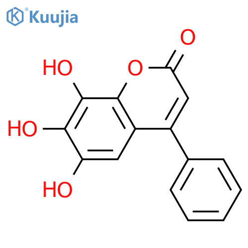 6,7,8-Trihydroxy-4-phenyl-2H-1-benzopyran-2-one structure