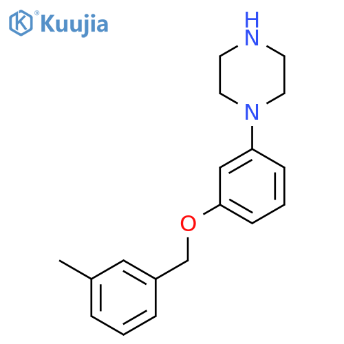 1-{3-(3-Methylphenyl)methoxyphenyl}piperazine structure