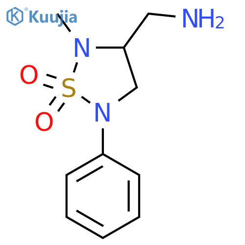 3-(Aminomethyl)-2-methyl-5-phenyl-1,2,5-thiadiazolidine 1,1-dioxide structure