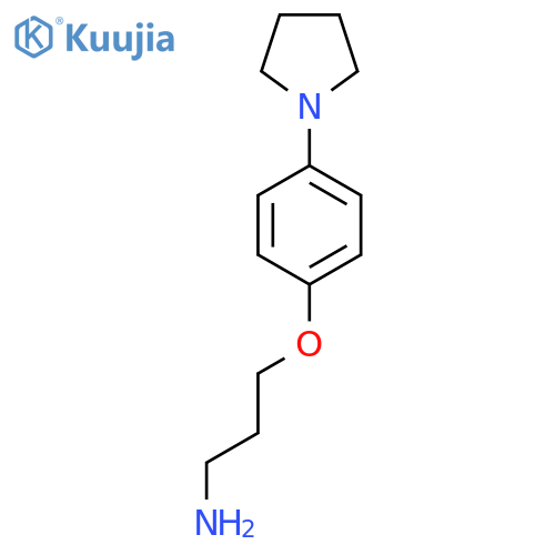 3-4-(pyrrolidin-1-yl)phenoxypropan-1-amine structure