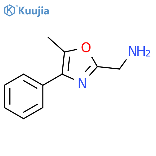 (5-methyl-4-phenyl-1,3-oxazol-2-yl)methanamine structure
