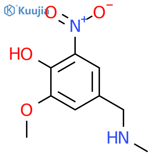 2-methoxy-4-(methylamino)methyl-6-nitrophenol structure