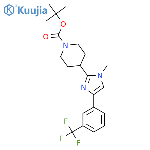 Tert-butyl 4-(1-methyl-4-(3-(trifluoromethyl)phenyl)-1H-imidazol-2-YL)piperidine-1-carboxylate structure