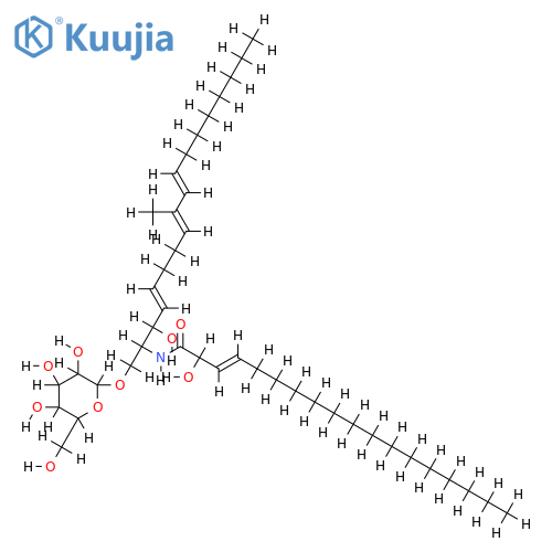 1-O-(alpha-D-glucopyranosyl)-(2S,3R,4E,8E,10E)-2-[(2'R,3'E)-2'-hydroxyoctadec-3'-enoylamino]-9-methyloctadeca-4,8,10-triene-1,3-diol structure