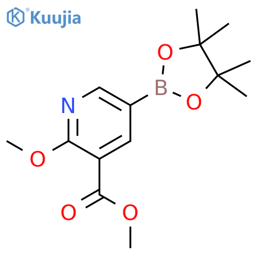 2-Methoxy-3-(carbomethoxy)pyridine-5-boronic acid, pinacol ester structure