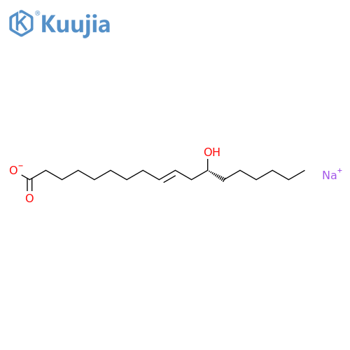 9-Octadecenoic acid,12-hydroxy-, monosodium salt, (9E)- (9CI) structure