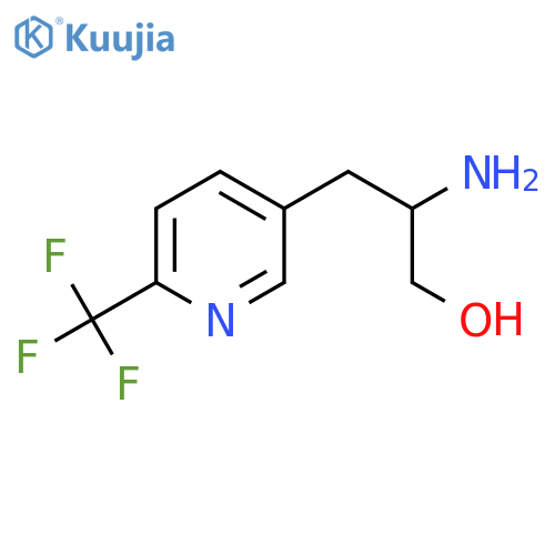 2-amino-3-6-(trifluoromethyl)pyridin-3-ylpropan-1-ol structure