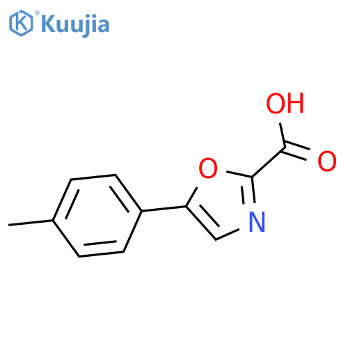 5-p-Tolyl-oxazole-2-carboxylic acid structure