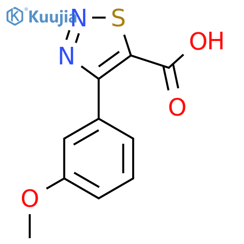4-(3-Methoxyphenyl)-1,2,3-thiadiazole-5-carboxylic acid structure