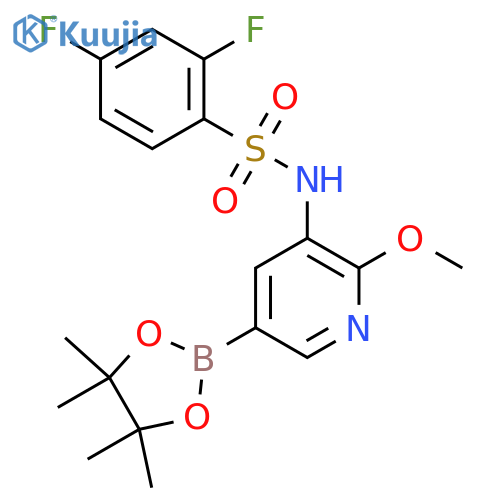 3-(2,4-Difluorophenylsulfonylamino)-2-methoxypyridine-5-boronic acid pinacol ester structure