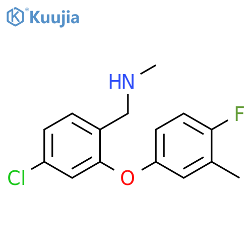 {[4-chloro-2-(4-fluoro-3-methylphenoxy)phenyl]methyl}(methyl)amine structure
