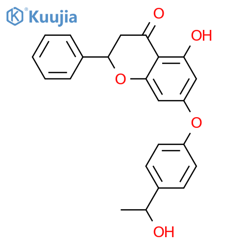5,7-Dihydroxyflavanone; (S)-form, 7-O-[4-(1-Hydroxyethyl)phenyl] ether structure
