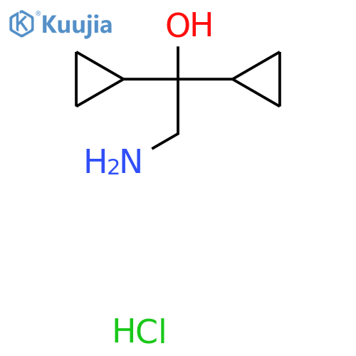 2-Amino-1,1-dicyclopropylethan-1-ol hydrochloride structure