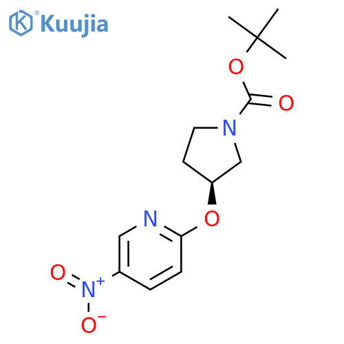 (S)-tert-butyl 3-((5-nitropyridin-2-yl)oxy)pyrrolidine-1-carboxylate structure