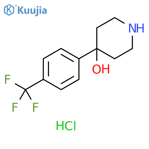 4-4-(trifluoromethyl)phenylpiperidin-4-ol hydrochloride structure