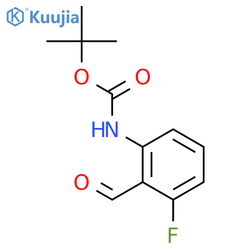 (3-Fluoro-2-formyl-phenyl)-carbamic acid tert-butyl ester structure