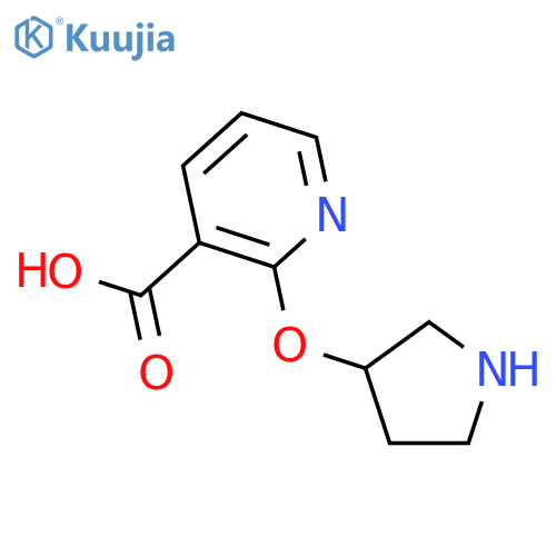 2-(Pyrrolidin-3-yloxy)nicotinic acid structure