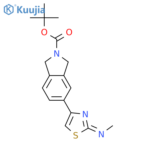 tert-Butyl 5-(2-(methylamino)thiazol-4-yl)isoindoline-1-carboxylate structure