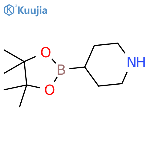 4-(4,4,5,5-Tetramethyl-1,3,2-dioxaborolan-2-yl)piperidine structure