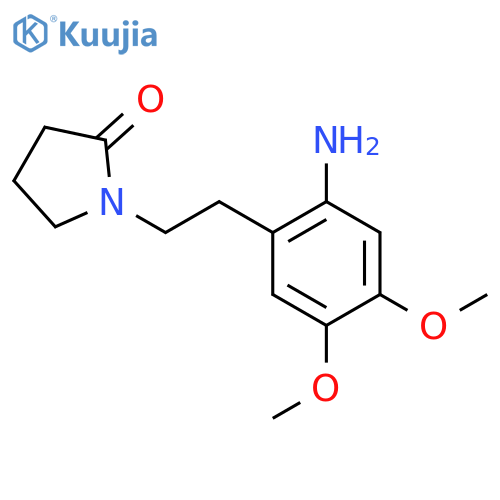 1-2-(2-Amino-4,5-dimethoxyphenyl)ethylpyrrolidin-2-one structure