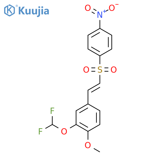 2-(Difluoromethoxy)-1-methoxy-4-[2-(4-nitrobenzenesulfonyl)ethenyl]benzene structure