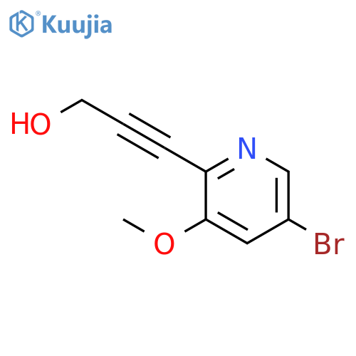 3-(5-Bromo-3-methoxypyridin-2-yl)prop-2-yn-1-ol structure