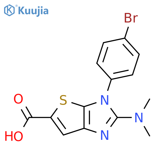 3-(4-Bromophenyl)-2-(dimethylamino)-3H-thieno2,3-dimidazole-5-carboxylic Acid structure