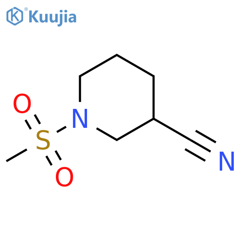 1-methanesulfonylpiperidine-3-carbonitrile structure