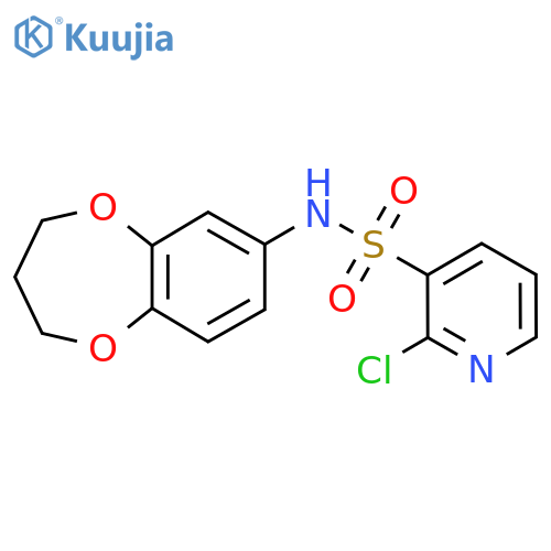 2-chloro-N-(3,4-dihydro-2H-1,5-benzodioxepin-7-yl)pyridine-3-sulfonamide structure