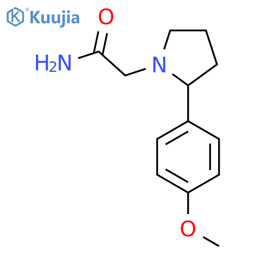 2-[2-(4-Methoxyphenyl)-1-pyrrolidinyl]acetamide structure