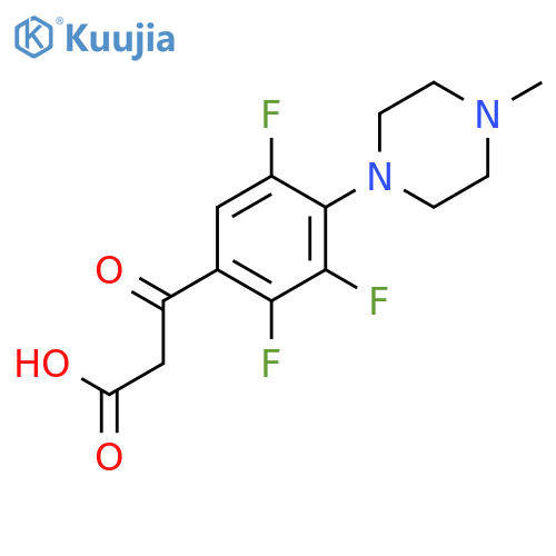 2,3,5-trifluoro-4-(4-methyl-1-piperazinyl)-β-oxo-benzenepropanoic Acid structure