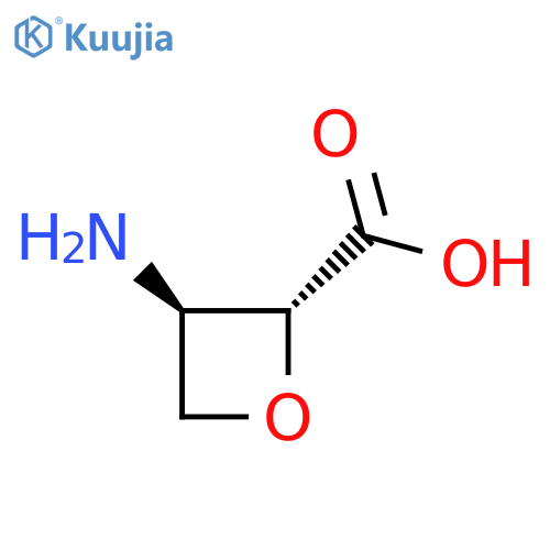 3-Amino-2-oxetanecarboxylic acid; (2R,3R)-form structure