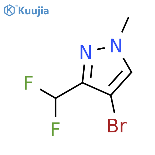 4-bromo-3-(difluoromethyl)-1-methyl-pyrazole structure