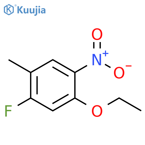 1-ethoxy-5-fluoro-4-methyl-2-nitrobenzene structure