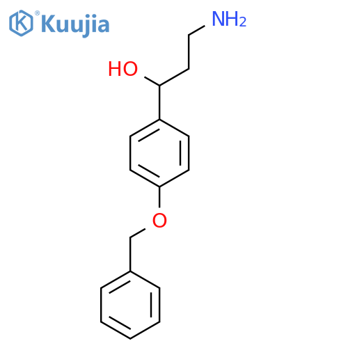 3-Amino-1-(4-phenylmethoxyphenyl)propan-1-ol structure